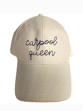 Ever Ellis Carpool Queen White Embroidered Baseball Cap